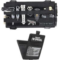 WYNEX Molle Visor Panel Organizer, Tactical Car Sun Visor Cover Molle Webbing Compatible Elastic Slots Vehicle Visor Storage Holder Pouch with 3 Elastic Strap Compatible F150 F550