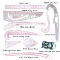 10 Stlye Fashion Ruler Set Vary Form Curve French Curve Pattern Grading Rulers Curve Stick Pattern Design Ruler Set, Design Craft Sewing Tool