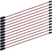 3-Pin Servo Extension Lead Wire Cable Cord for Control Board Remote Control Parts, Female to Male, 320 mm (12 Pieces)