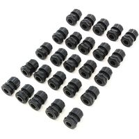25 Cable Glands - 5mm-10mm PG11 Plastic Waterproof Adjustable Lock Nut Cable Connectors Joints with Gaskets