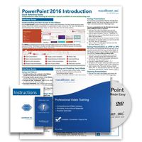 Learn Microsoft PowerPoint 2016 DELUXE Training Tutorial Package- Video Lessons, PDF Instruction Manuals, Laminated Quick Reference Guide, Testing Materials, and Certificate of Completion
