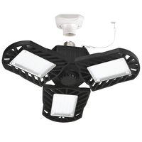 LED Garage Light,Deformable Triple Light - 60W 6000LM LED Ceiling Garage Lamp with 3 adjustable Aluminum Panels,Honesorn Bay Lighting for Garage, Warehouse,Shop, E26 Base, CRI>80 (No Motion Activated)