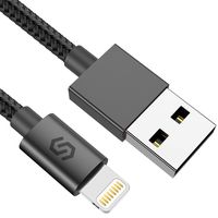 Syncwire iPhone Charger Lightning Cable 3.3Ft, [Apple MFi Certified] Nylon-Braided High-Speed Sync&Charging Cord for iPhone 11/XS Max/XS/XR/X, 8 7 6S 6 Plus, SE 5S 5C 5, Ipad, iPod & More - Black