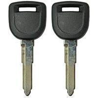 qualitykeylessplus Two Replacement Transponder Chip Keys MZ24PT for Mazda Vehicles with Free KEYTAG