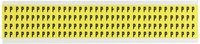 Brady 3400-P,  34 Series Number & Letter Card, 3/8" Height x 1/4" Width, Black on Yellow, Legend "P"  (144 per Card)