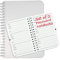 Password Book with Alphabetical Tabs: Spiral Bound Keeper for Internet Login. Organizer Journal Includes Website Address, Username, Password Pages. Set of 2 books (5"x7" and 3.5"x5.25")