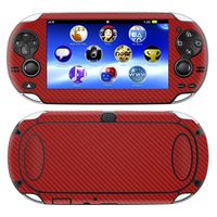 Decalrus - Playstation PSP Vita RED Carbon Fiber Skin Skins Decal for case Cover wrap CFvitaRed