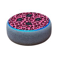 MightySkins Skin Compatible with Amazon Echo Dot (3rd Gen) - Pink Leopard | Protective, Durable, and Unique Vinyl Decal wrap Cover | Easy to Apply, Remove, and Change Styles | Made in The USA
