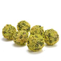 Byher Natural Preserved Moss Hanging Ball Vase Bowl Filler for Garden, Wedding, Party Decoration (2.8" (6 pack), Green)