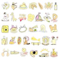 Cute Stickers for Water Bottles Big 35 Pcs Aesthetic Trendy Stickers for Girls Teens and Kids, Vinyl Waterproof Stickers for Waterbottles Laptop, Phone, Luggage, Skateboard, Guitar, Travel Stickers