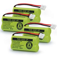 BAOBIAN BT184342/BT284342 Battery Pack Compatible with BT18433 BT28433 BT-8300 BT1011 BT1018 BT1022 BT1031 CL80109 CS6209 89-1326-00-00/89-1330-01-00 CPH-515D TL90078 2.4V 600mAh Ni-MH (Pack of 4)