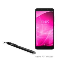 T-Mobile REVVL 2 Plus Stylus Pen, BoxWave [EverTouch Capacitive Stylus] Fiber Tip Capacitive Stylus Pen for T-Mobile REVVL 2 Plus - Jet Black