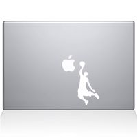 The Decal Guru Slam Dunk MacBook Decal Vinyl Sticker - 13" MacBook Pro (2015 & Older) - White (1173-MAC-13P-W)