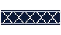 Sweet Jojo Designs Trellis Print Modern Lattice Wallpaper Wall Border for Navy and White Trellis Collection