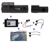 Blackvue DR590-2CH 16GB, Car Black Box/Car DVR Recorder, Full HD 1080p Front and Rear, 30FPS, G Sensor, 16GB SD Card + Power Magic Pro + Fuse taps + HDVD Warning Sign Included