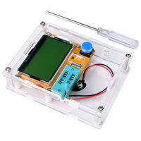 Multifunction Meter DIY kit, kuman Mega 328 Graphic transistor Tester, NPN PNP Diodes Triode Capacitor ESR SCR MOSFET Resistor Inductance LCD Display Checker with case and screwdriver K77