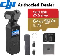DJI OSMO Pocket - 4K/60FPS Handheld 3-Axis Action Camera with 64 GB Extreme microSD Card
