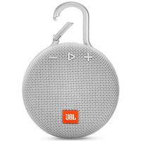 JBL Clip 3 Waterproof Portable Bluetooth Speaker - White (Renewed)
