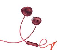 TCL Socl200 in-Ear Earbuds Wired Headphones with 12.2mm Speaker Drivers for Rich Bass and Clear Sound, Built-in Mic - Sunset Orange