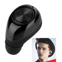 Wireless Headphone Bluetooth Headset Mini in Ear Earphone Stereo Invisible Earbud Hands-Free with Mic 8 Hours Playing Time for Android Samsung S8 S7 LG iOS iPhone 7 6S Plus(Black)