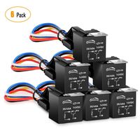 GOOACC G-RE6 6 Pack Automotive Set 5-Pin 30/40A 12V SPDT with Interlocking Relay Socket and Harnesses,2 Years Warranty