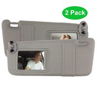 SAILEAD Sun Visor for 2007 2008 2009 2010 2011 Toyota Camry and Camry Hybird Without Sunroof and Light, 2 Pack (Gray, Left & Right Side)