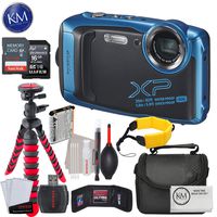 FUJIFILM FinePix XP140 Digital Camera (Sky Blue) Deluxe Bundle
