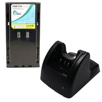 Replacement for Kenwood TK480 Battery and Charger - Compatible with Kenwood KNB-17A Two-Way Radio Batteries and Chargers (1800mAh, 7.2V, NI-MH)