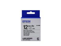 Epson LabelWorks Reversible Ribbon LK (Replaces LC) Tape Cartridge ~1/2" Black on Silver & Navy (LK-43BK) - for use with LabelWorks LW-300, LW-400, LW-600P and LW-700 Label Printers