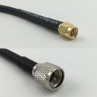 6 inch RG188 SMA MALE to MINI UHF MALE Pigtail Jumper RF coaxial cable 50ohm High Quality Quick USA Shipping