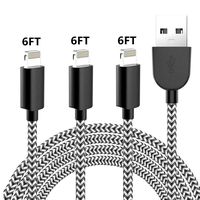 iPhone Charger Cable SHARLLEN Lightning Cable Mfi Certified 3Pack 6FT Fast USB Long iPhone Charging Cable Cord Compatible iPhone XS/Max/XR/X/8/8Plus/7/7P/6S/iPad/iPod/IOS
