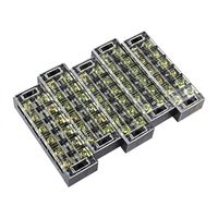 uxcell 5 Pcs 6 Positions Dual Rows 600V 45A Wire Barrier Block Terminal Strip TB-4506