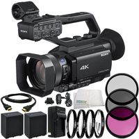 Sony HXR-NX80 Full HD XDCAM with HDR & Fast Hybrid AF 8PC Accessory Bundle - Includes 2X Replacement Batteries + AC/DC Rapic Home & Travel Charger + More