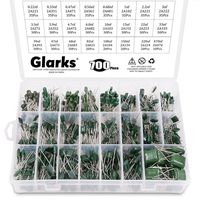 Glarks 24 Value 700PCS 0.22NF- 470NF Polyester Film Capacitor Assortment Kit