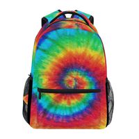 WXLIFE Spiral Tie Dye Backpack Trippy Travel School Shoulder Bag for Kids Boys Girls Women Men