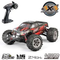 Hosim 1:16 Scale 4WD 36km/h High Speed RC Truck 9135 Remote Control RC Car 2.4Ghz Radio Controlled Off-Road RC Monster Truck RTR Hobby Car Buggy for Kids Adults (Red)