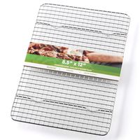 Spring Chef Cooling Rack - Baking Rack - Heavy Duty, 100% Stainless Steel, Oven Safe, 8.5" x 12" Fits Small Quarter Sheet Pan