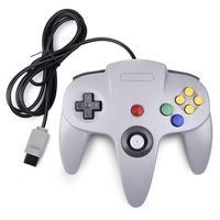 Classic N64 Controller,Retro Wired Game Pad Controller Joystick Compatible N64 System Video Games Console Gray