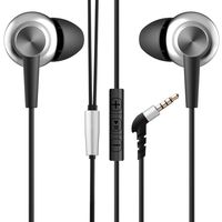 Aoslen in Ear Headphones Wired Earphones Noise Cancelling Earbuds Bass Stereo Sports Headsets with Microphone & Button Control & Volume Control for iPhone Android Smartphones Mp3 Player Etc - Silver