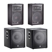 JBL JRX212 12' Passive Speakers (Pair) with JBL JRX218S Subwoofers (Pair) complete PA System