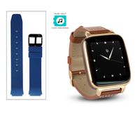 Beantech Engage Plus Smart Watch for Apple/Android Phones., Gold with Blue Strap, Engage Plus Smartwatch Bundle