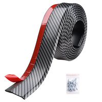Yescom 8.2ft/250cm Universal Carbon Fiber Front Bumper Lip Strip Splitter Spoiler Side Skirt for Car Truck