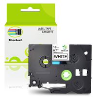 NineLeaf TZe TZ 241 Cassettes TZe241 TZ241 Standard Laminated Self-Adhesive Label Tape Compatible for Brother P-Touch D600 2430PC PT-P750W PT-E550WVP Label Marker - 18mm x 8m Black on White