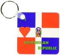 3dRose I Love Dominican Republic - Key Chains, 2.25 x 4.5 inches, set of 2 (kc_55209_1)