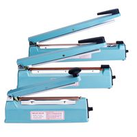 Fuxury 16 inches Impulse Heat Sealer Used Pure Copper Transformer,Manual Bag Sealer Heat Seal Closer + 2 Free Replacement KIT (Blue, 16 inches)