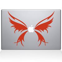 The Decal Guru 1040-MAC-11A-W Butterfly Wings MacBook Decal Vinyl Sticker - 13" MacBook Pro (2016 & Newer) - Orange