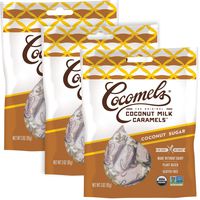 Cocomels Coconut Milk Caramels With Coconut Sugar, Organic Candy, Dairy Free, Sugar Free, Vegan, Gluten Free, Non-GMO, No Cane Sugar, No High Fructose Corn Syrup, Kosher, Plant Based, (3 Pack)
