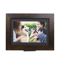 PhotoShare Friends and Family Smart Frame Digital Photo Frame, Send Pics from Phone to Frame, WiFi, 8 GB, Holds Over 5,000 Photos, HD, 1080P, iOS, Android (10.1", Espresso)