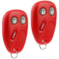 Key Fob Keyless Entry Remote fits Chevy Tahoe Suburban Silverado Avalanche Equinox SSR / GMC Sierra Yukon / Cadillac Escalade / Hummer H2 / Pontiac Torrent / Saturn Vue (LHJ011 Red), Set of 2