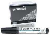 SECURE ID and SECURE MARKER COMBO, Identity Theft Block Out Stamp and Marker Combo. Perfect For Blocking Out Confidential Information, Black Case